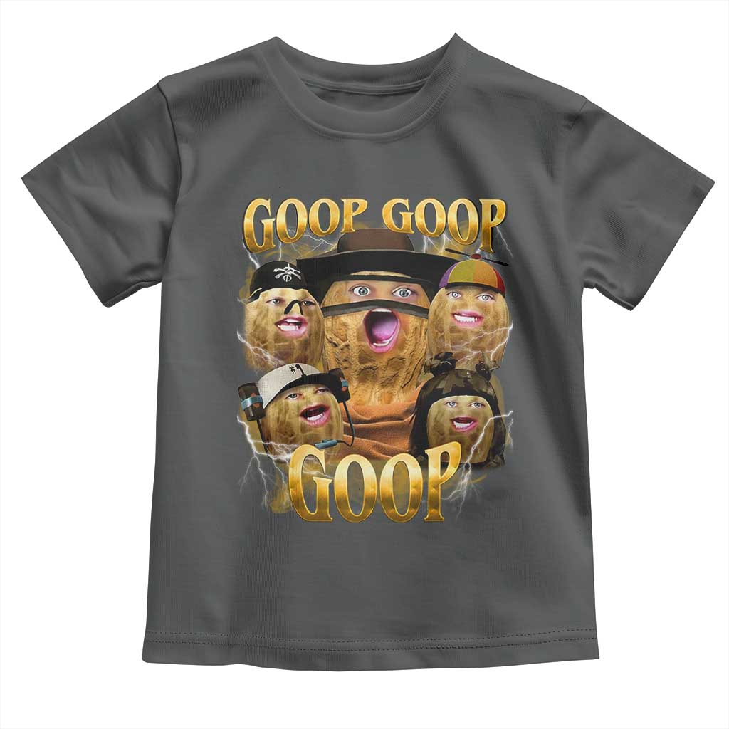 Funny Burnt Peanut Goop Toddler T Shirt - Bungulato 90s Bootleg Style Kids Tee TS14 Dark Heather Print Your Wear