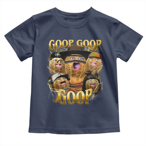 Funny Burnt Peanut Goop Toddler T Shirt - Bungulato 90s Bootleg Style Kids Tee TS14 Navy Print Your Wear