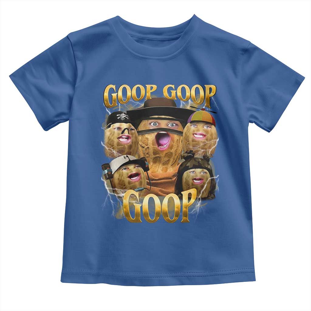 Funny Burnt Peanut Goop Toddler T Shirt - Bungulato 90s Bootleg Style Kids Tee TS14 Royal Blue Print Your Wear