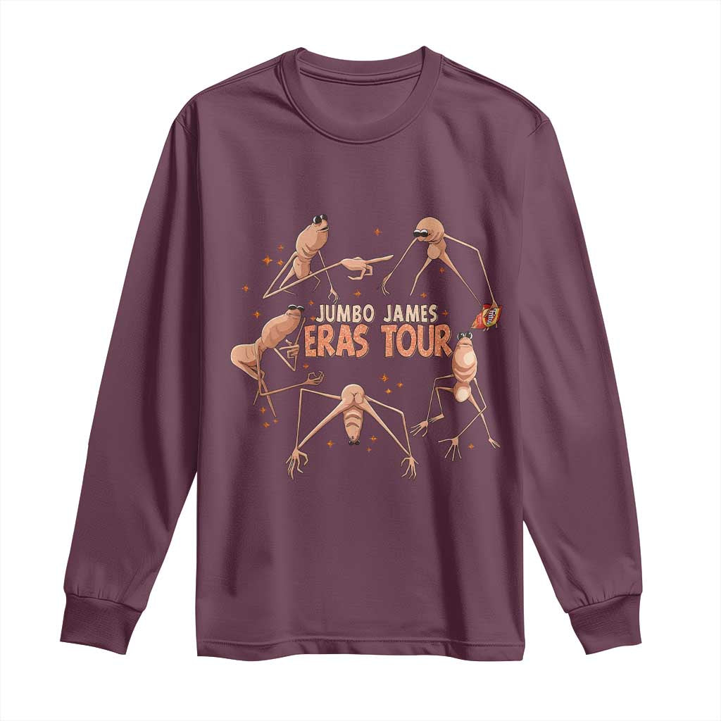 Marcus The Worm Meme Long Sleeve Shirt Jumbo James Eras Tour TS14 Maroon Print Your Wear