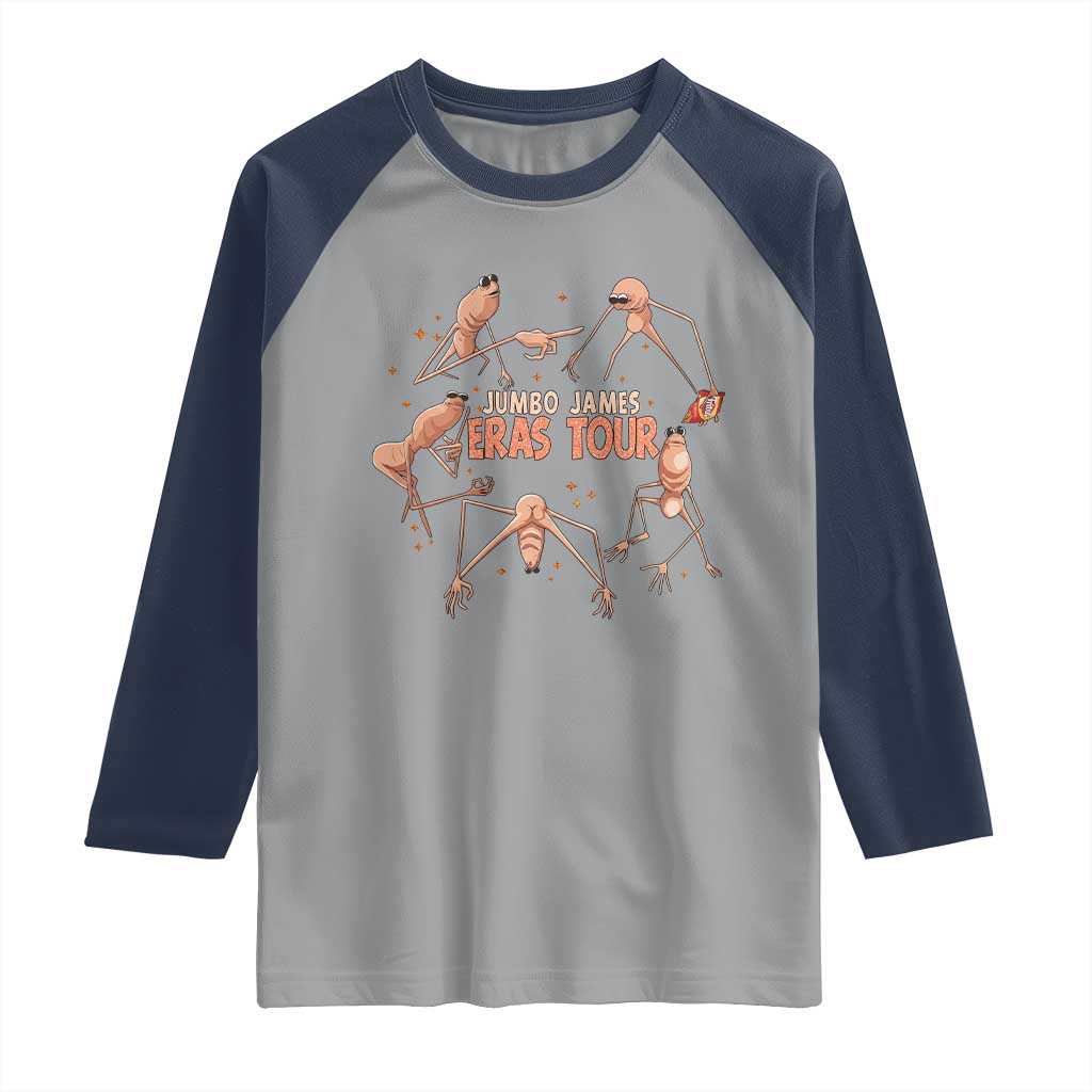 Marcus The Worm Meme Raglan Shirt Jumbo James Eras Tour TS14 Sport Gray Navy Print Your Wear