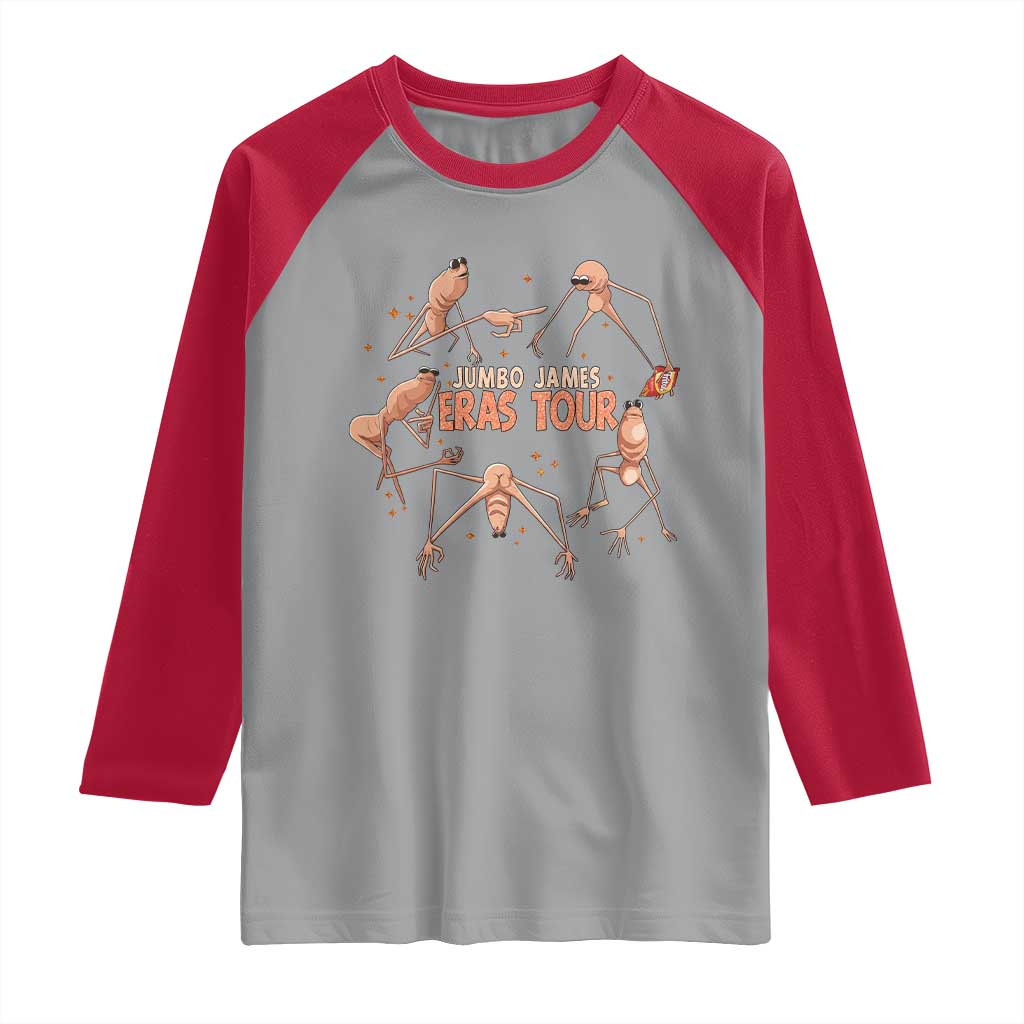Marcus The Worm Meme Raglan Shirt Jumbo James Eras Tour TS14 Sport Gray Red Print Your Wear