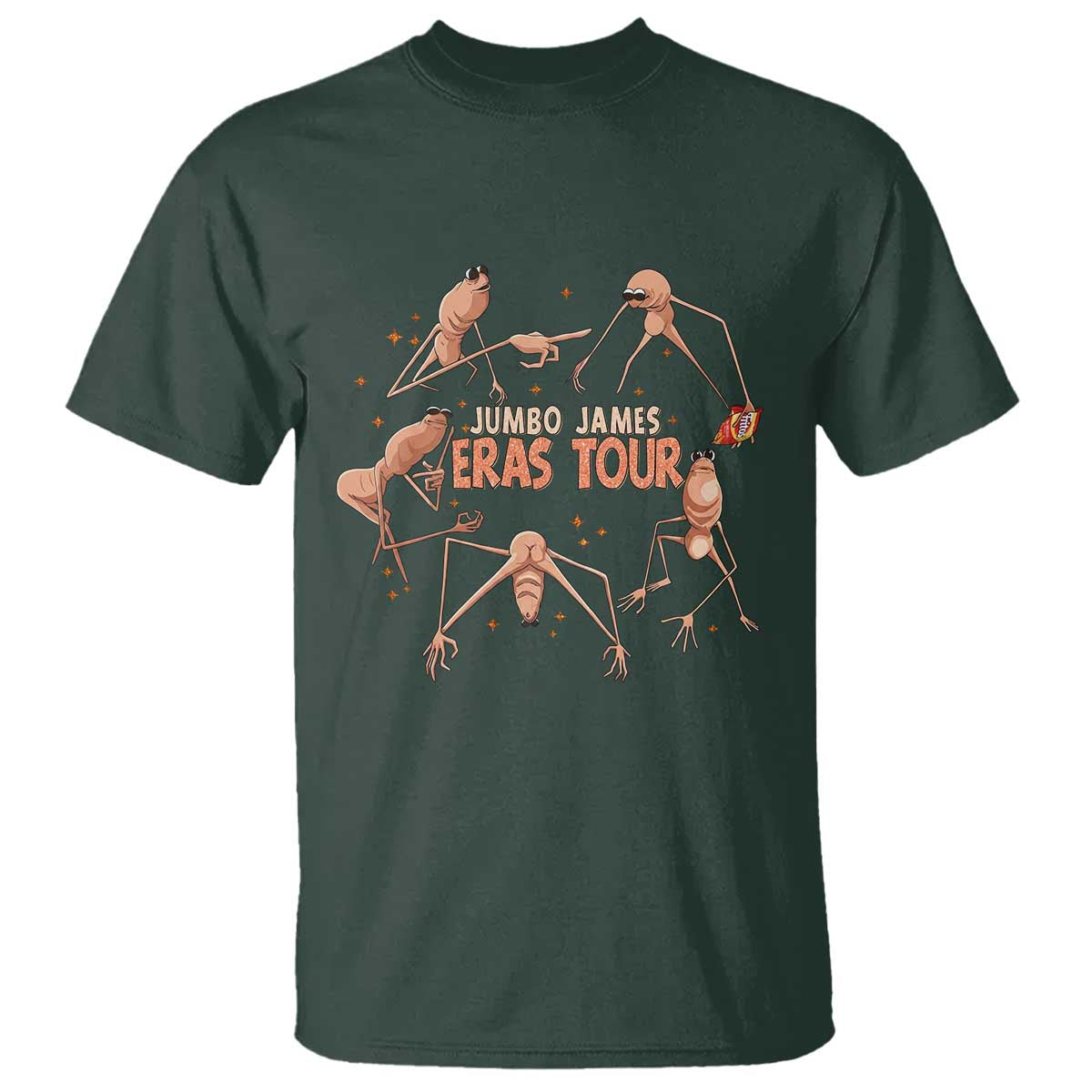 Marcus The Worm Meme T Shirt Jumbo James Eras Tour TS14 Dark Forest Green Print Your Wear
