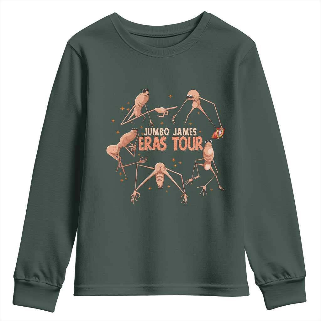 Marcus The Worm Meme Youth Sweatshirt Jumbo James Eras Tour TS14 Dark Forest Green Print Your Wear