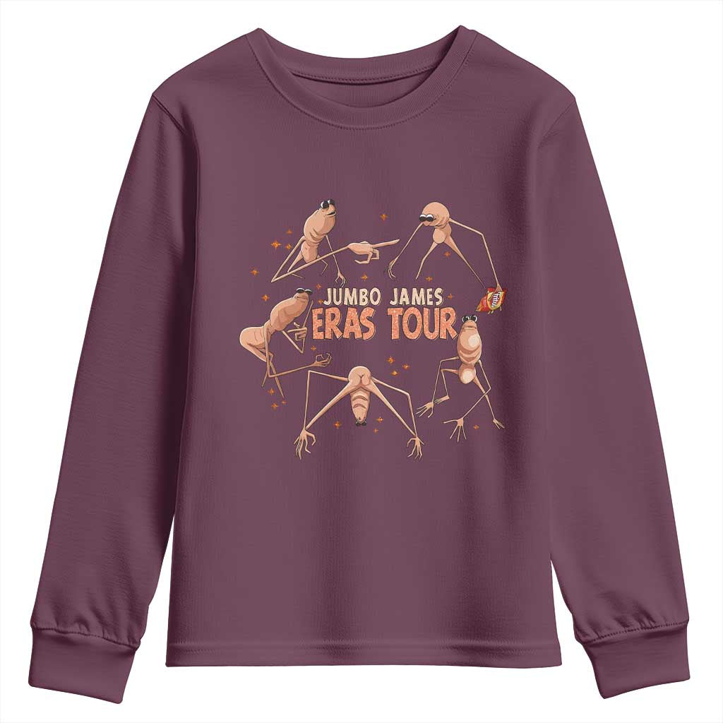 Marcus The Worm Meme Youth Sweatshirt Jumbo James Eras Tour TS14 Maroon Print Your Wear
