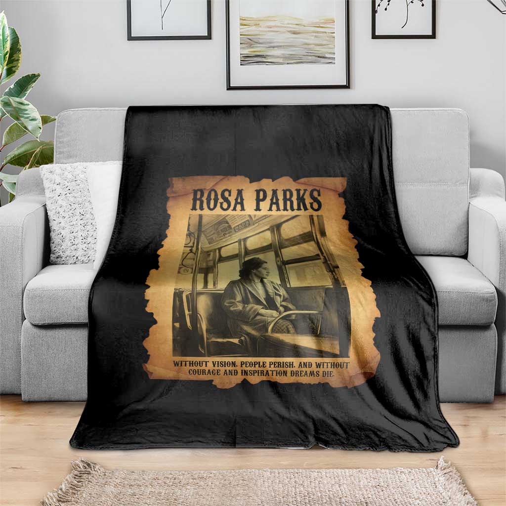 Rosa Parks Quote Throw Blanket Black Movement Protest TS14 Print Your Wear