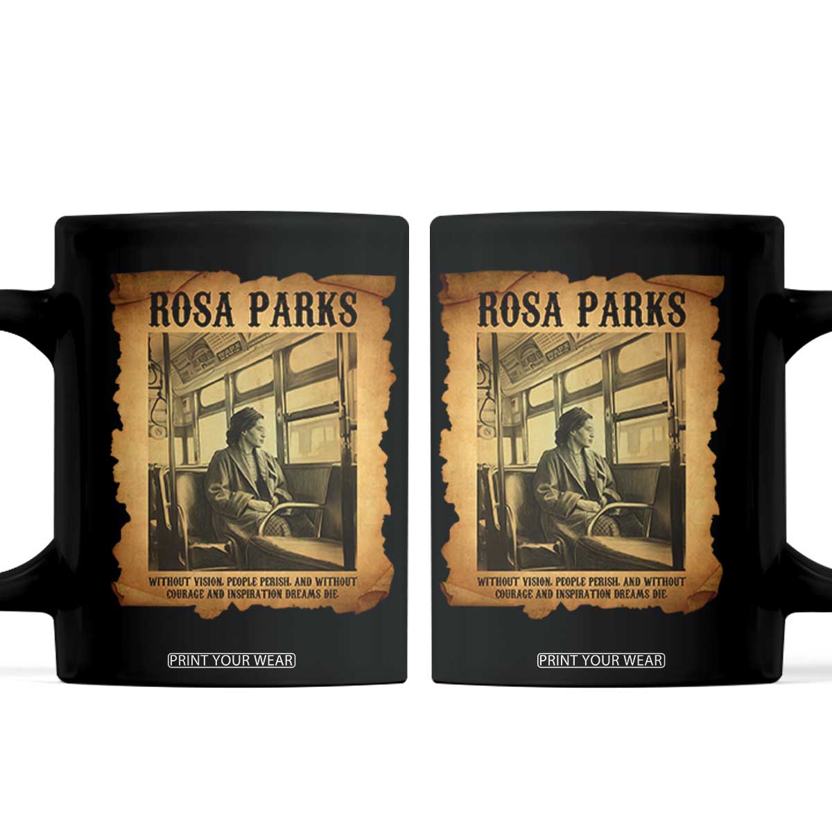Rosa Parks Quote Coffee Mug Black Movement Protest TS14 Black Print Your Wear