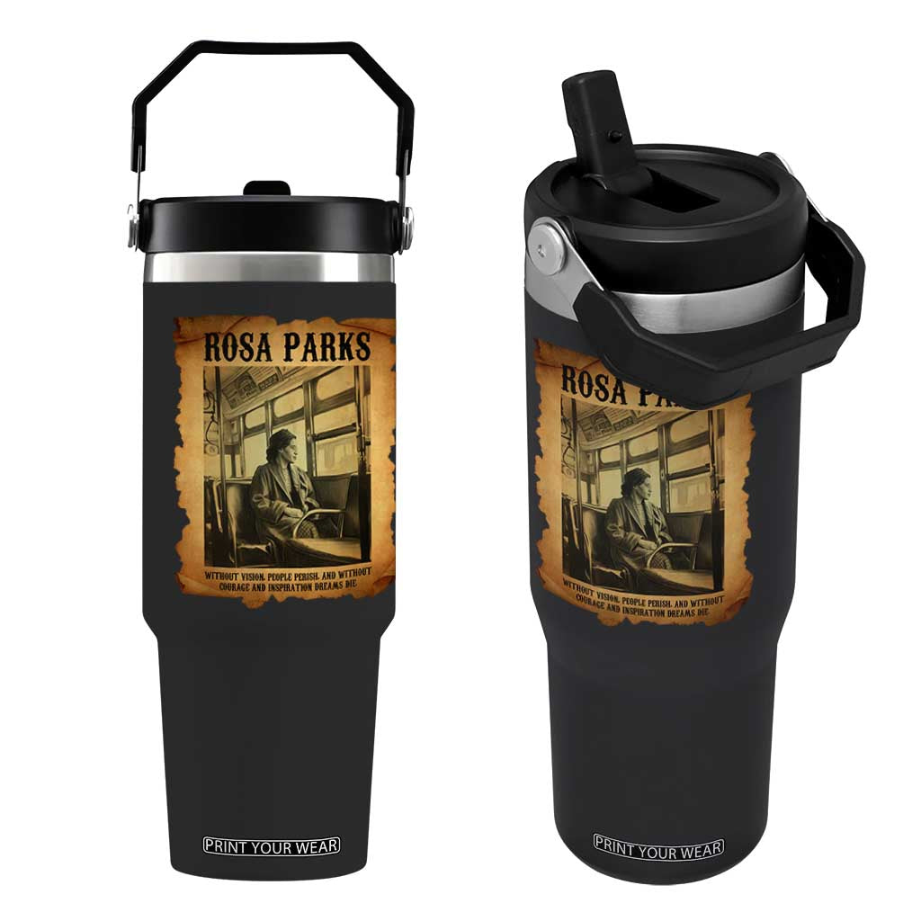 Rosa Parks Quote Flip Straw Tumbler Black Movement Protest TS14 One Size: 30 oz Black Print Your Wear
