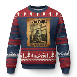 Rosa Parks Quote Ugly Christmas Sweater Black Movement Protest TS14 Navy Red Print Your Wear