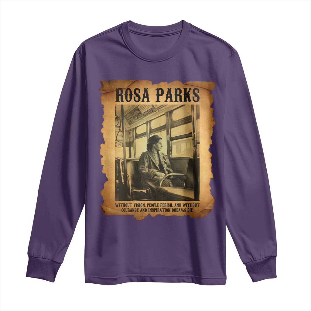 Rosa Parks Quote Long Sleeve Shirt Black Movement Protest TS14 Purple Print Your Wear
