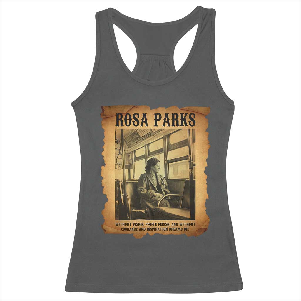 Rosa Parks Quote Racerback Tank Top Black Movement Protest TS14 Dark Heather Print Your Wear
