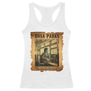 Rosa Parks Quote Racerback Tank Top Black Movement Protest TS14 White Print Your Wear