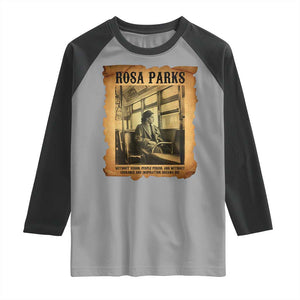 Rosa Parks Quote Raglan Shirt Black Movement Protest TS14 Sport Gray Black Print Your Wear