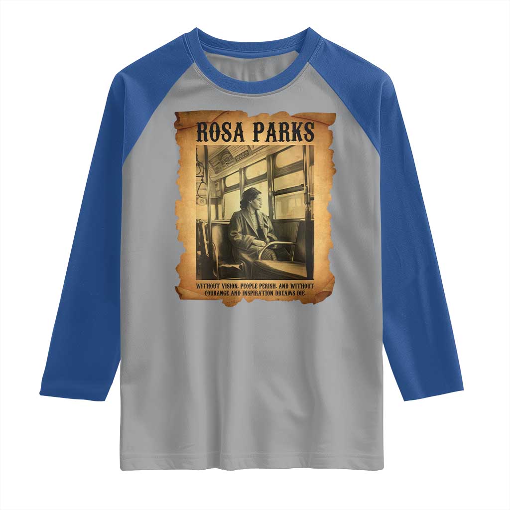 Rosa Parks Quote Raglan Shirt Black Movement Protest TS14 Sport Gray Royal Print Your Wear