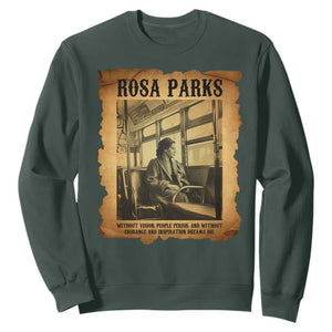 Rosa Parks Quote Sweatshirt Black Movement Protest TS14 Dark Forest Green Print Your Wear