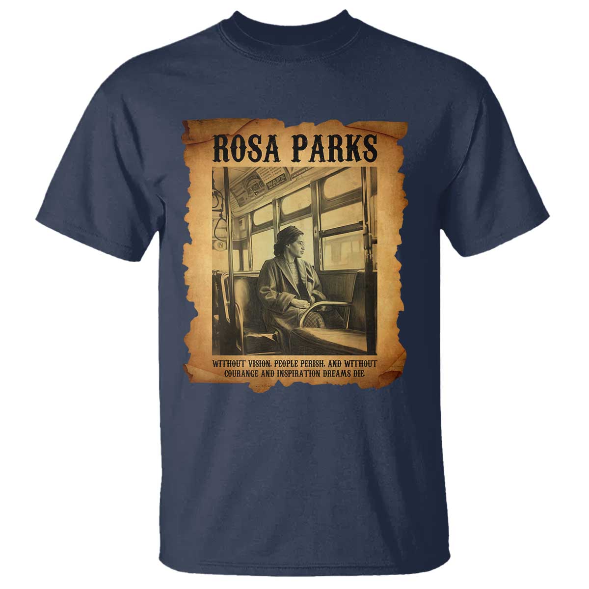 Rosa Parks Quote T Shirt Black Movement Protest TS14 Navy Print Your Wear