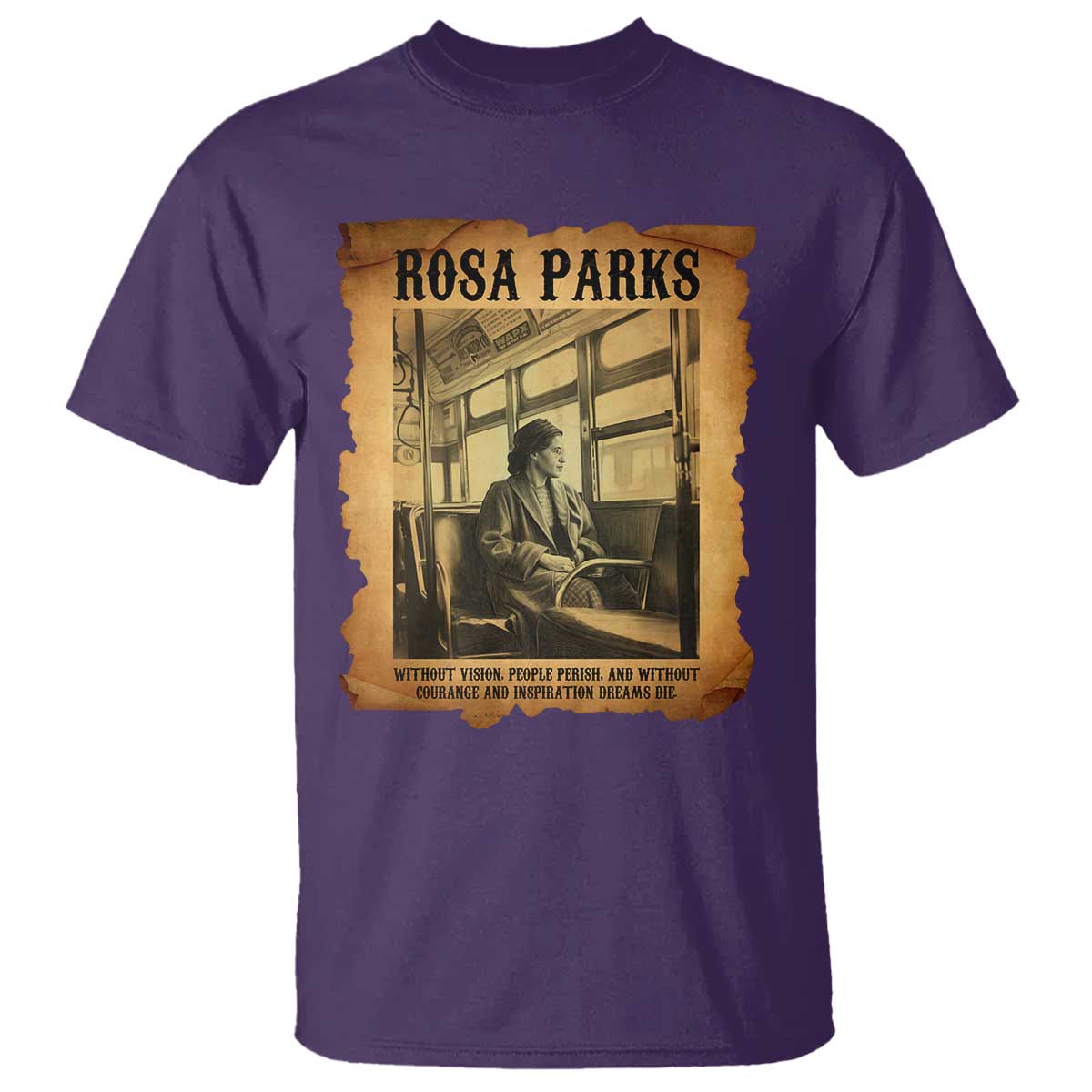 Rosa Parks Quote T Shirt Black Movement Protest TS14 Purple Print Your Wear