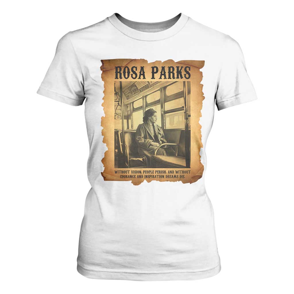 Rosa Parks Quote T Shirt For Women Black Movement Protest TS14 White Print Your Wear