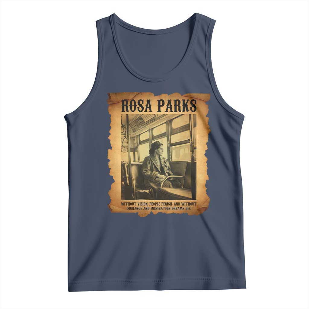 Rosa Parks Quote Tank Top Black Movement Protest TS14 Navy Print Your Wear