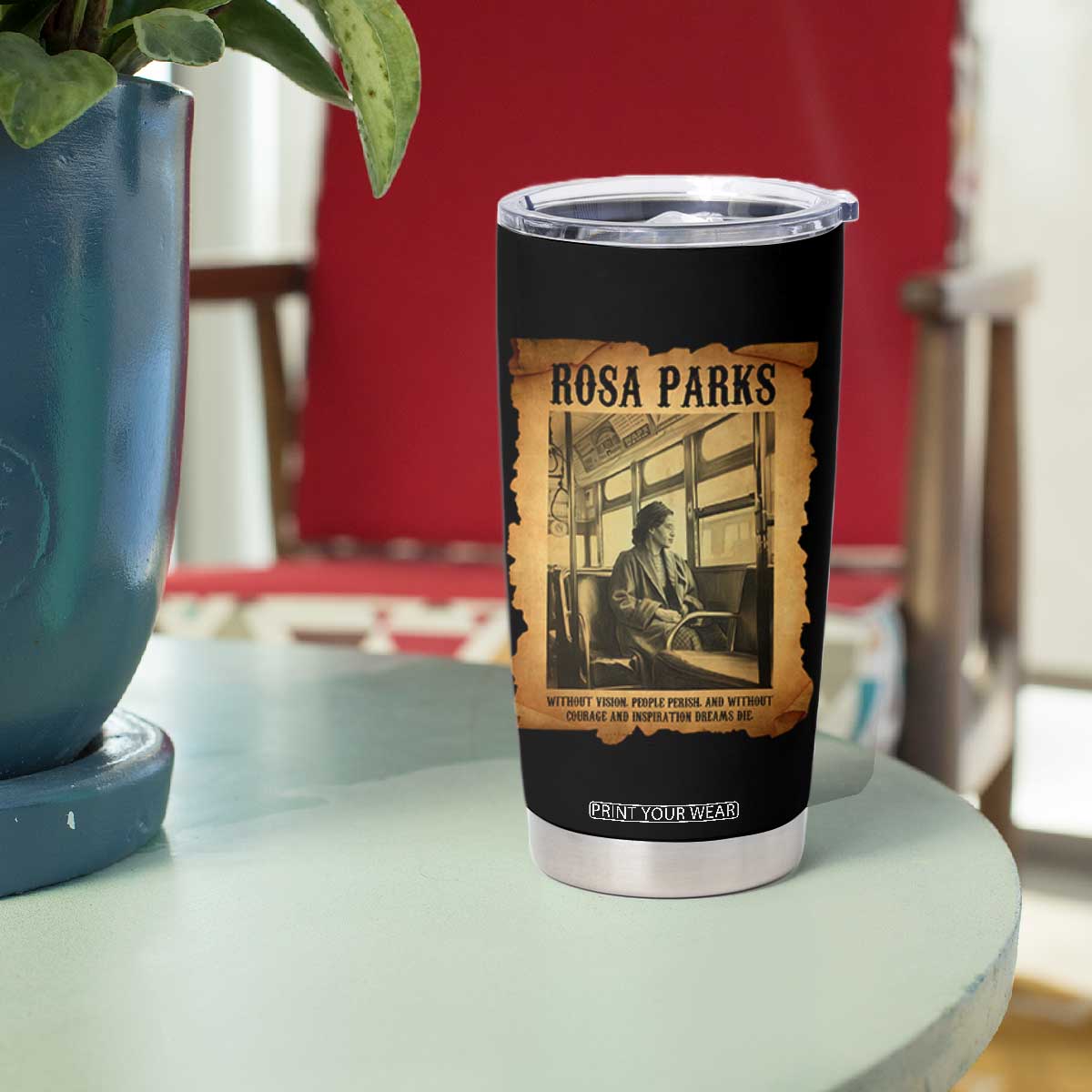 Rosa Parks Quote Tumbler Cup Black Movement Protest TS14 Print Your Wear