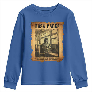 Rosa Parks Quote Youth Sweatshirt Black Movement Protest TS14 Royal Blue Print Your Wear