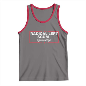 Radical Left Scum Tank Top Political Sarcastic Quote TS14 Deep Heather Red Print Your Wear