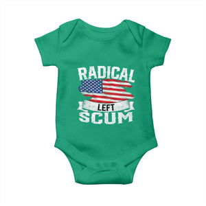 Radical Left Scum Baby Onesie Funny Political Quote American Flag TS14 Irish Green Print Your Wear
