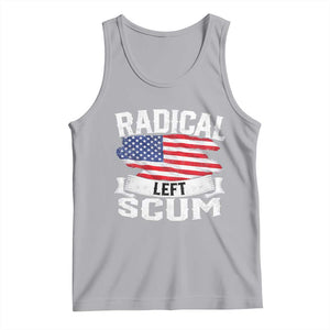 Radical Left Scum Tank Top Funny Political Quote American Flag TS14 Athletic Heather Print Your Wear