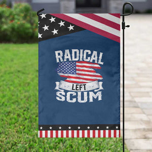 Radical Left Scum Garden Flag Funny Political Quote American Flag TS14 Classic Blue Black Print Your Wear
