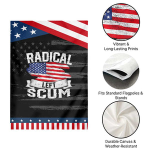 Radical Left Scum Garden Flag Funny Political Quote American Flag TS14 Print Your Wear