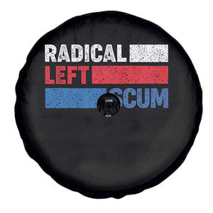 Radical Left Scum Spare Tire Cover Sarcastic Political Quote American Flag TS14 Print Your Wear