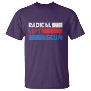 Radical Left Scum T Shirt Sarcastic Political Quote American Flag TS14 Purple Print Your Wear