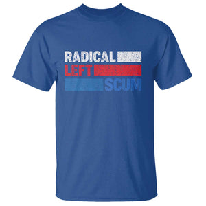 Radical Left Scum T Shirt Sarcastic Political Quote American Flag TS14 Royal Blue Print Your Wear