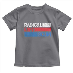 Radical Left Scum Toddler T Shirt Sarcastic Political Quote American Flag TS14 Charcoal Print Your Wear
