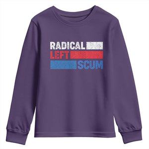 Radical Left Scum Youth Sweatshirt Sarcastic Political Quote American Flag TS14 Purple Print Your Wear