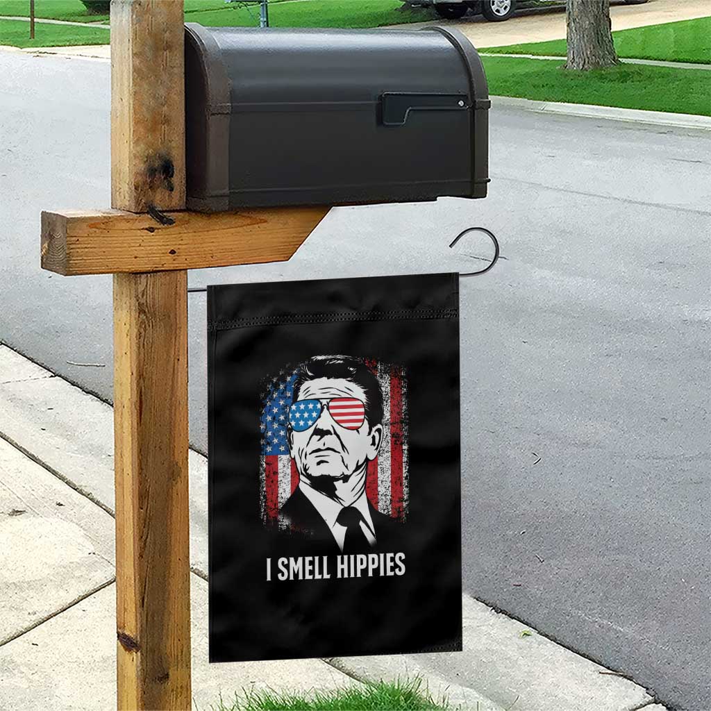 Ronald Reagan 4th of July America Flag Garden Flag I Smell Hippies TS14 Print Your Wear