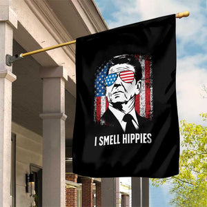 Ronald Reagan 4th of July America Flag Garden Flag I Smell Hippies TS14 Print Your Wear