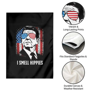 Ronald Reagan 4th of July America Flag Garden Flag I Smell Hippies TS14 Print Your Wear
