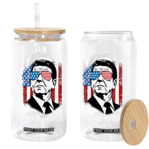 Ronald Reagan 4th of July America Flag Glass Can I Smell Hippies TS14 Print Your Wear