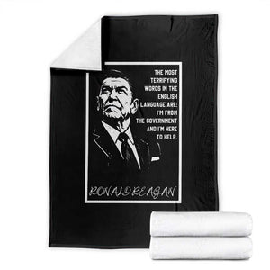 Ronald Reagan Quote Throw Blanket American Flag US President TS14 Black Print Your Wear