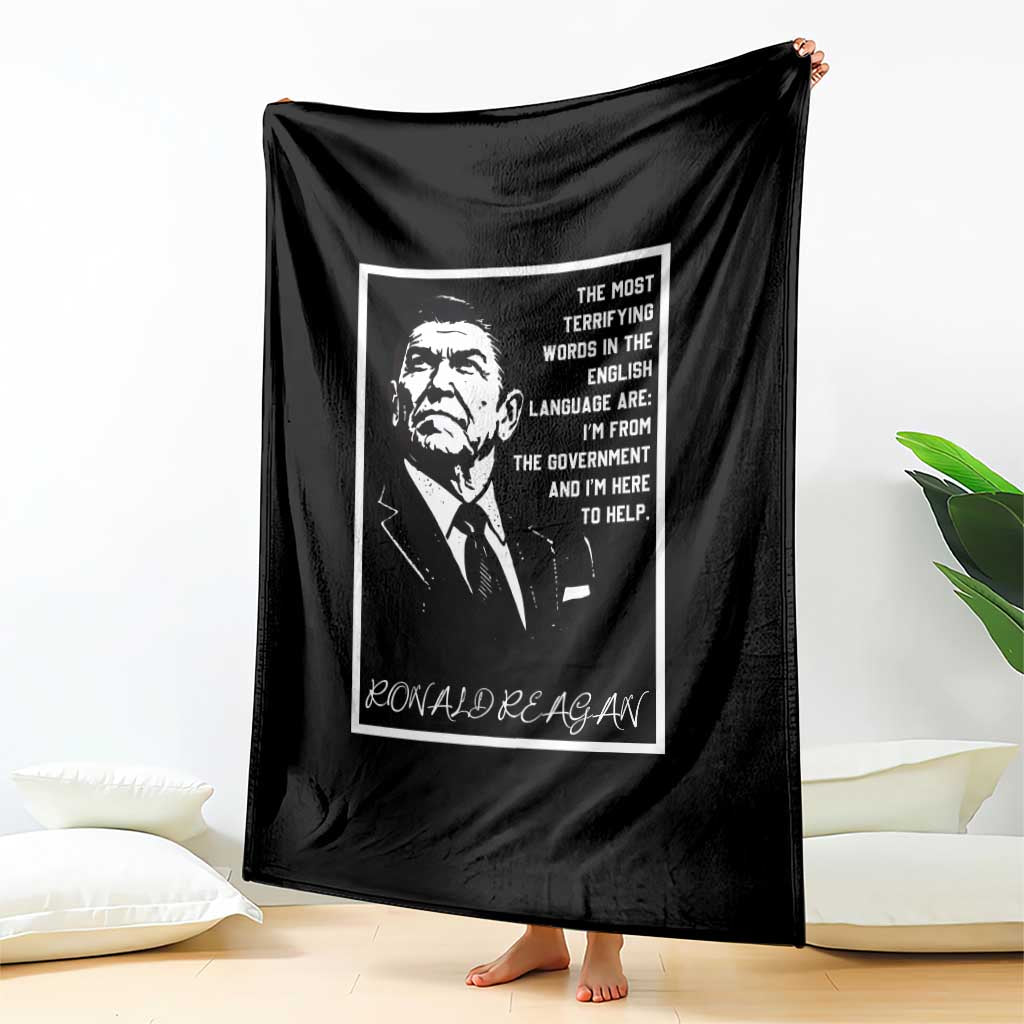 Ronald Reagan Quote Throw Blanket American Flag US President TS14 Print Your Wear