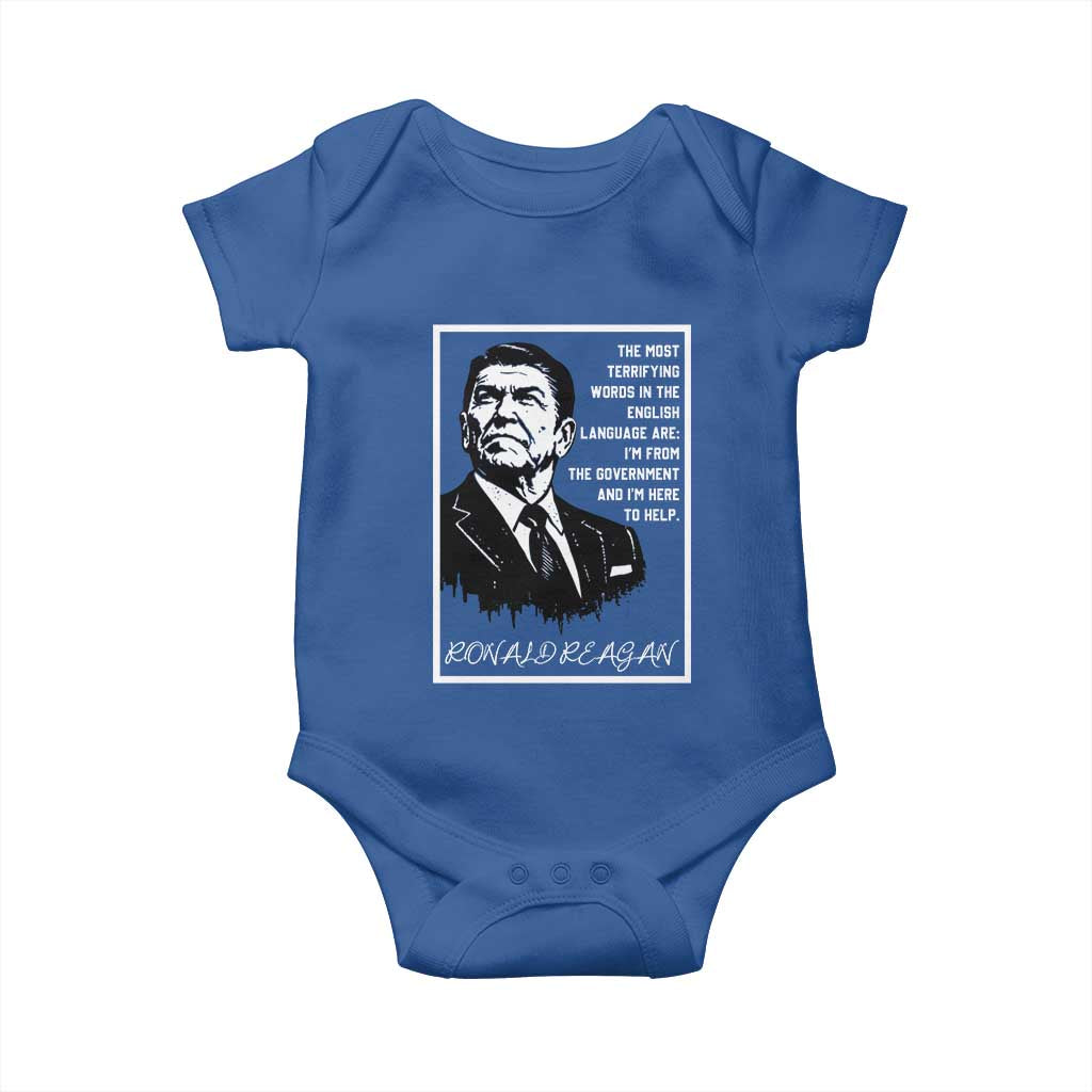 Ronald Reagan Quote Baby Onesie American Flag US President TS14 Royal Blue Print Your Wear