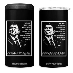 Ronald Reagan Quote 4 in 1 Can Cooler Tumbler American Flag US President TS14 One Size: 16 oz Black Print Your Wear