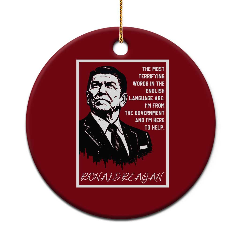 Ronald Reagan Quote Ceramic Ornament American Flag US President TS14 1pc Red Print Your Wear