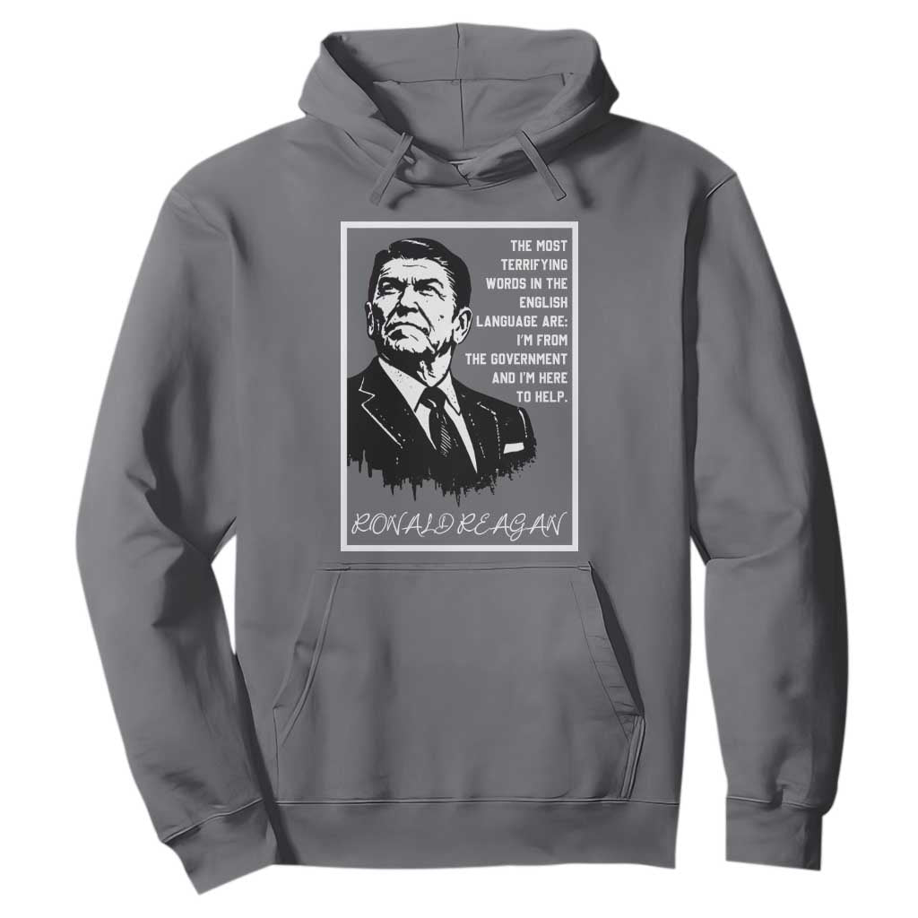 Ronald Reagan Quote Hoodie American Flag US President TS14 Charcoal Print Your Wear