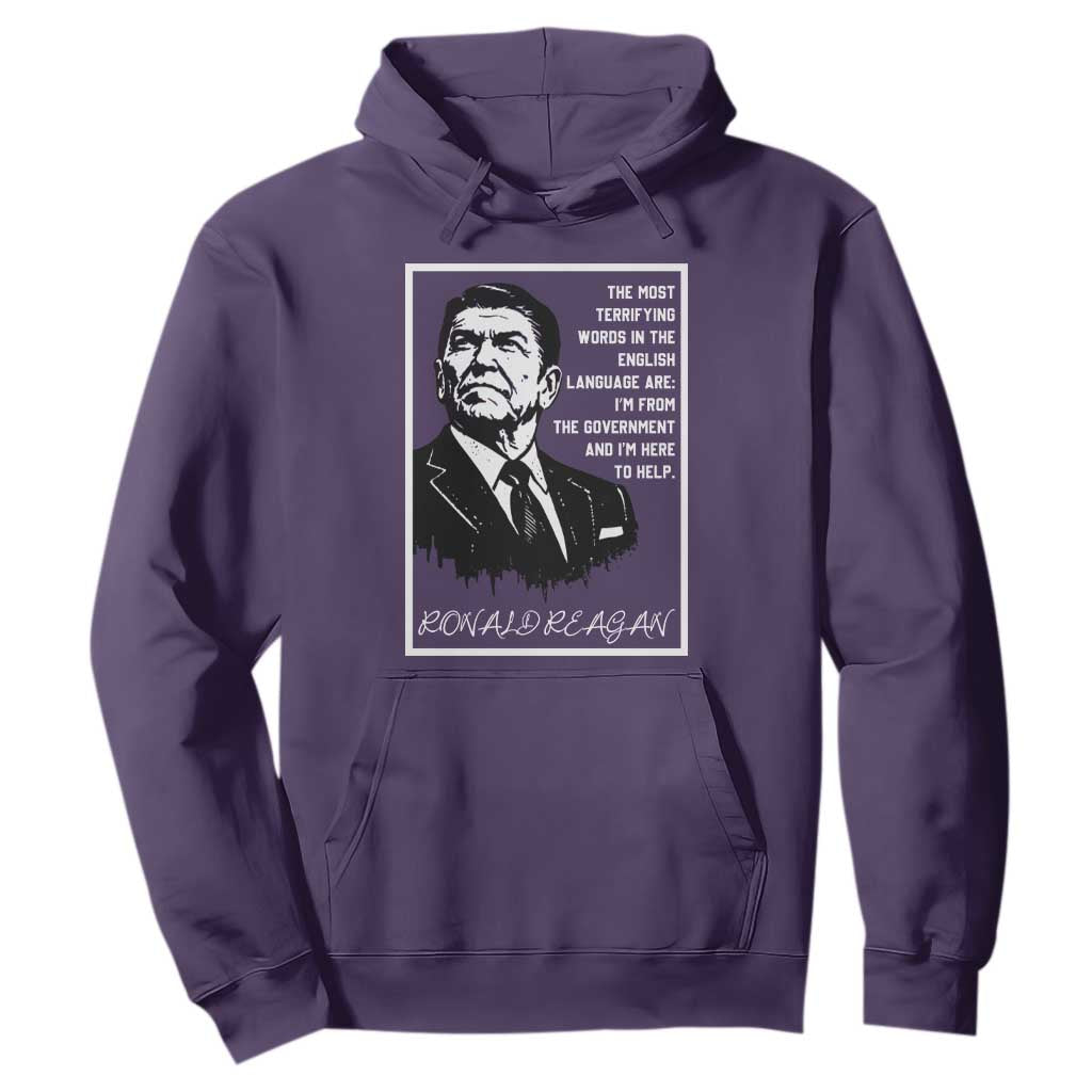 Ronald Reagan Quote Hoodie American Flag US President TS14 Purple Print Your Wear