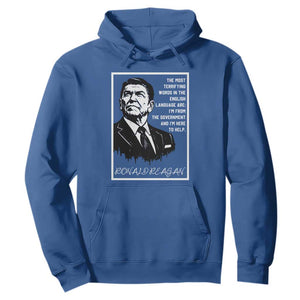 Ronald Reagan Quote Hoodie American Flag US President TS14 Royal Blue Print Your Wear