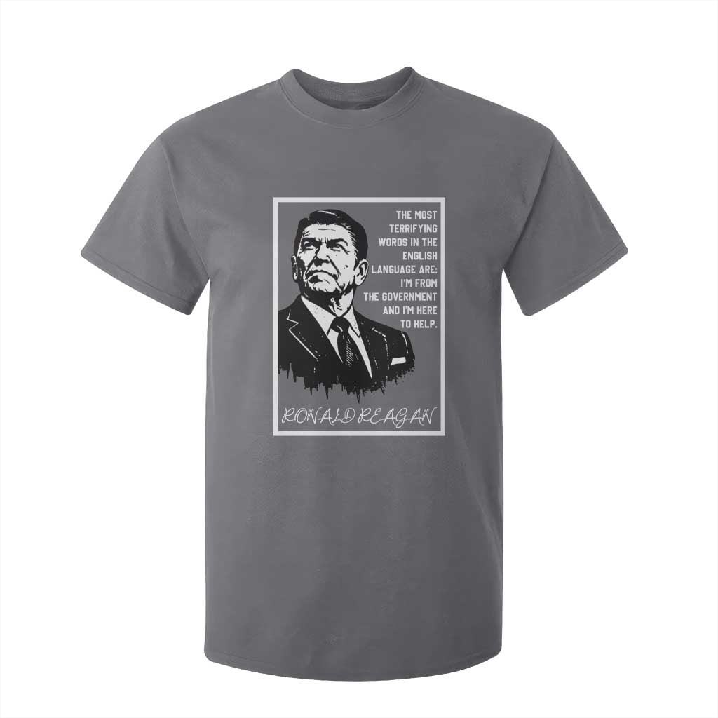 Ronald Reagan Quote T Shirt For Kid American Flag US President TS14 Charcoal Print Your Wear