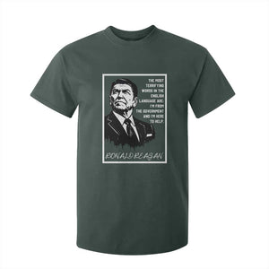 Ronald Reagan Quote T Shirt For Kid American Flag US President TS14 Dark Forest Green Print Your Wear