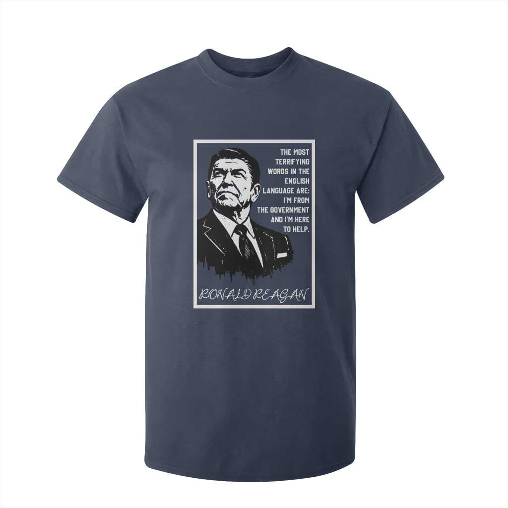 Ronald Reagan Quote T Shirt For Kid American Flag US President TS14 Navy Print Your Wear